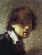 REMBRANDT Harmenszoon van Rijn Self-Portrait as a Young Man oil painting on canvas